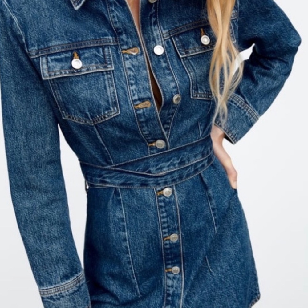 Zara Blue Denim Mini Dress